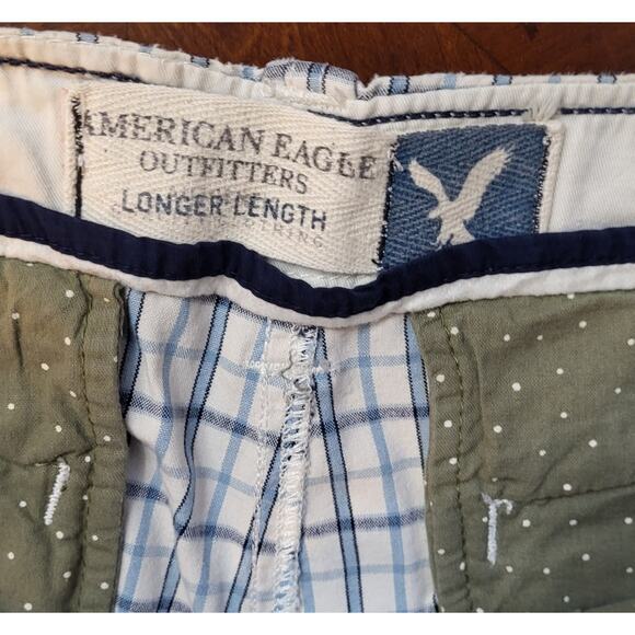American Eagle Outfitters Shorts Men Size 32 Plaid Multi-Color Blue & Ivory - Picture 10 of 16